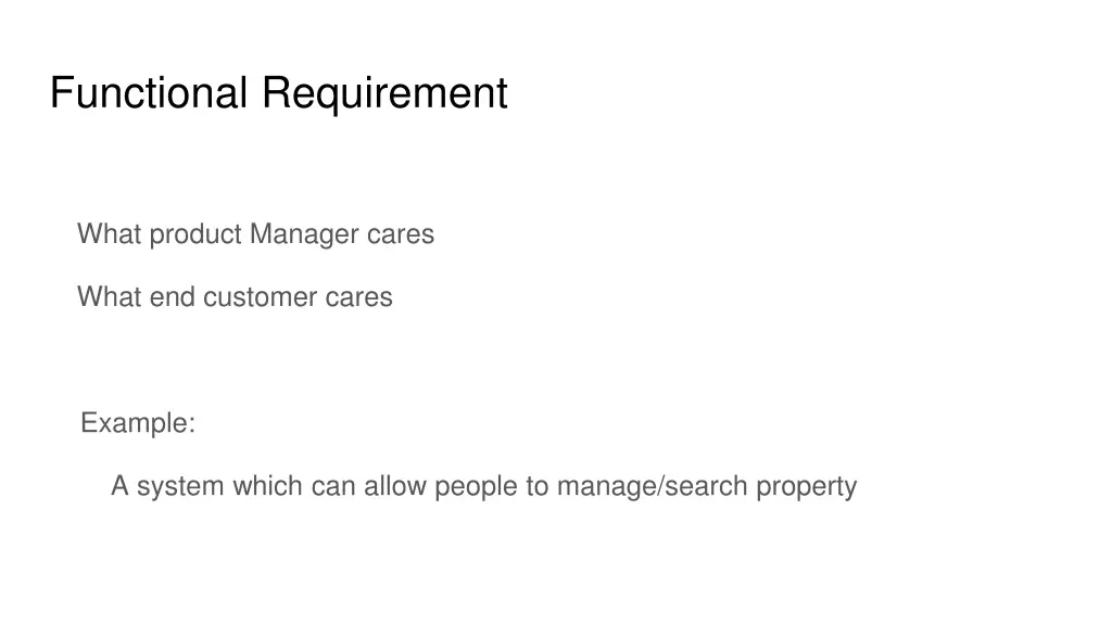 functional requirement
