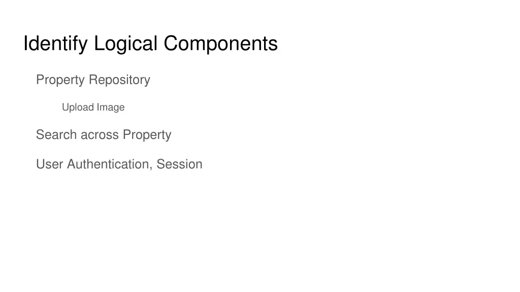 identify logical components