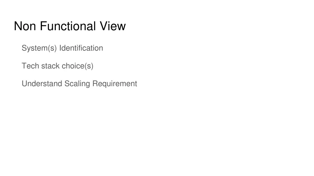 non functional view
