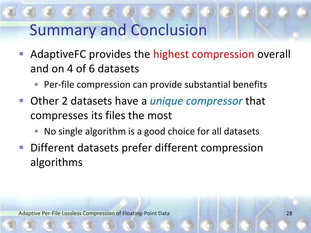 summary and conclusion