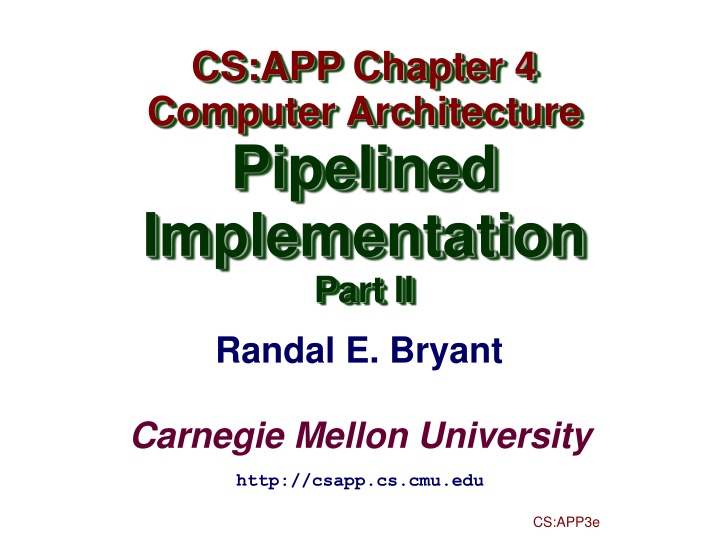 cs app chapter 4 computer architecture pipelined