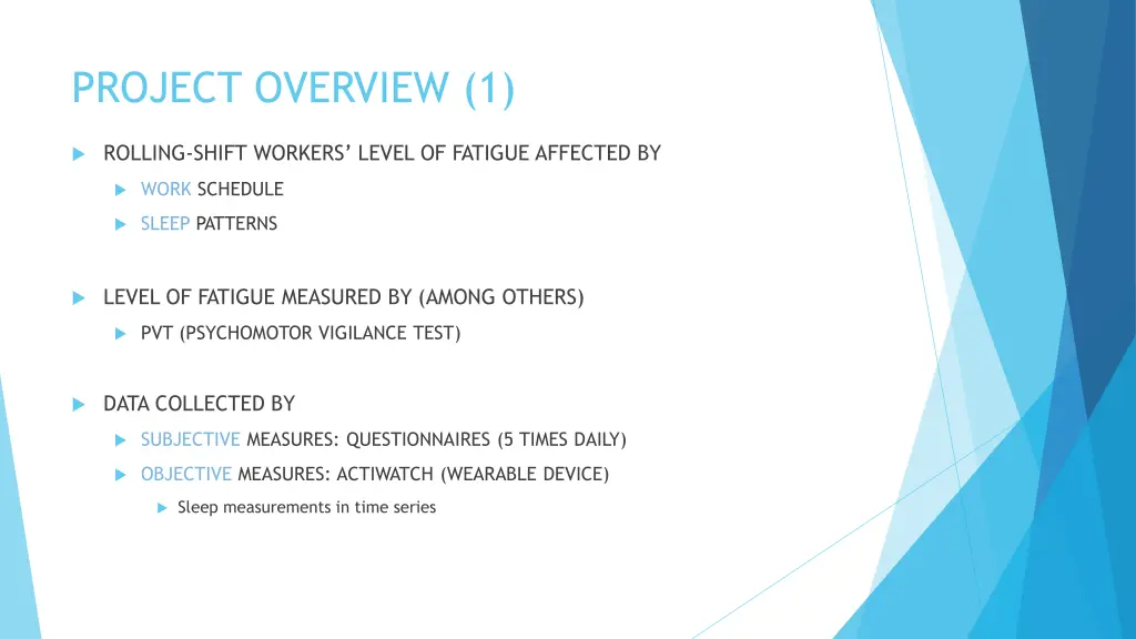 project overview 1