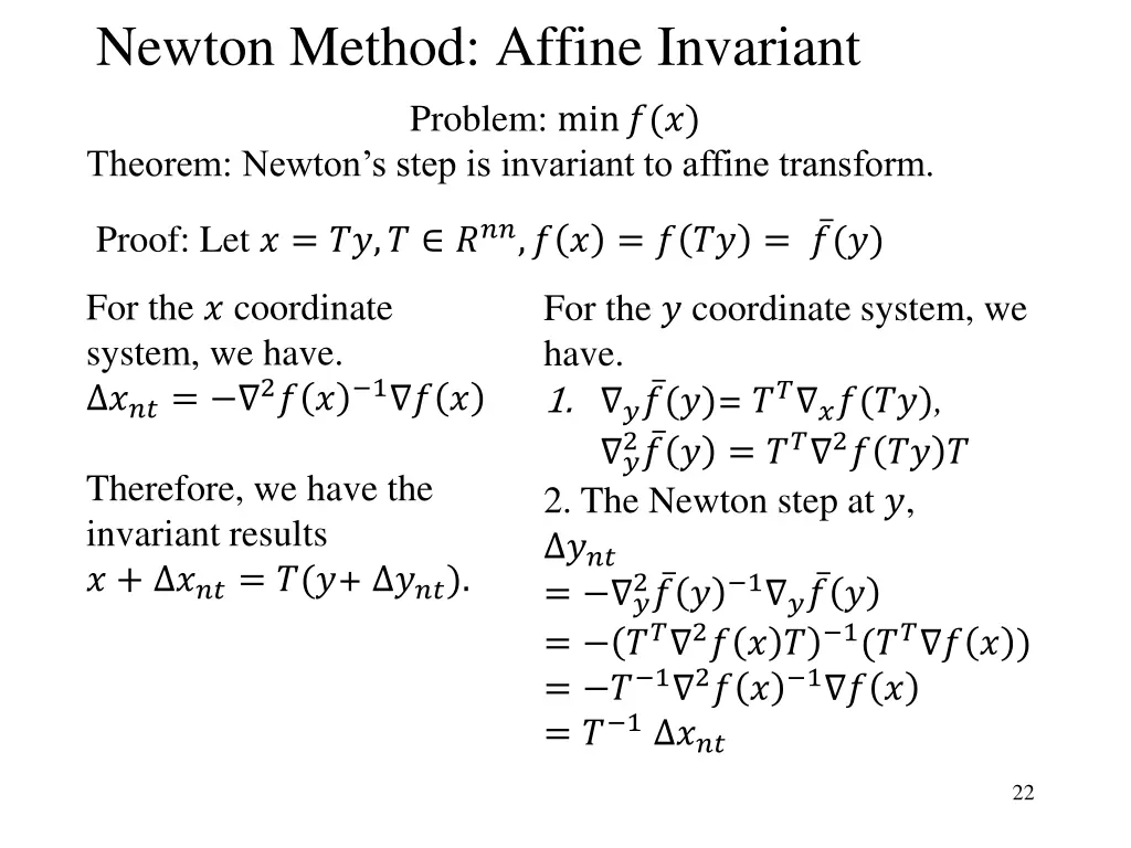 newton method affine invariant