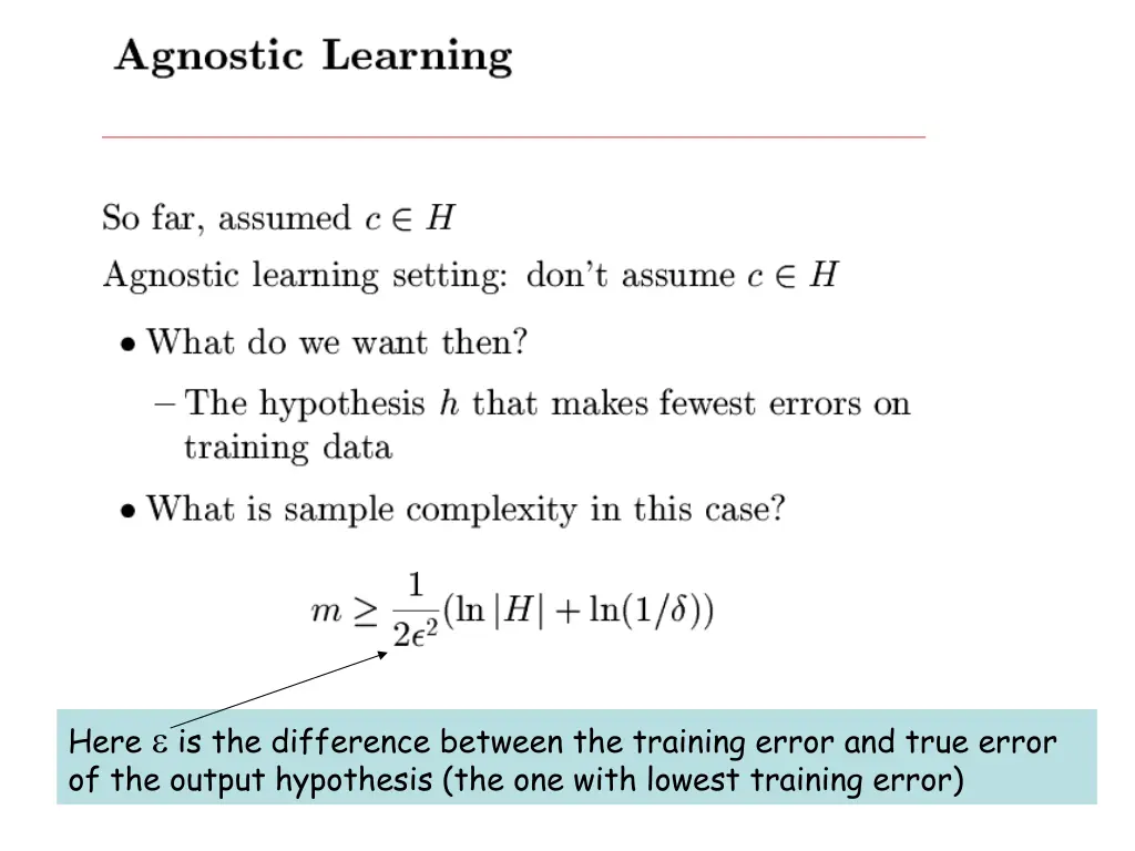 here is the difference between the training error