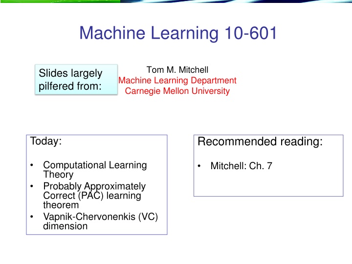 machine learning 10 601
