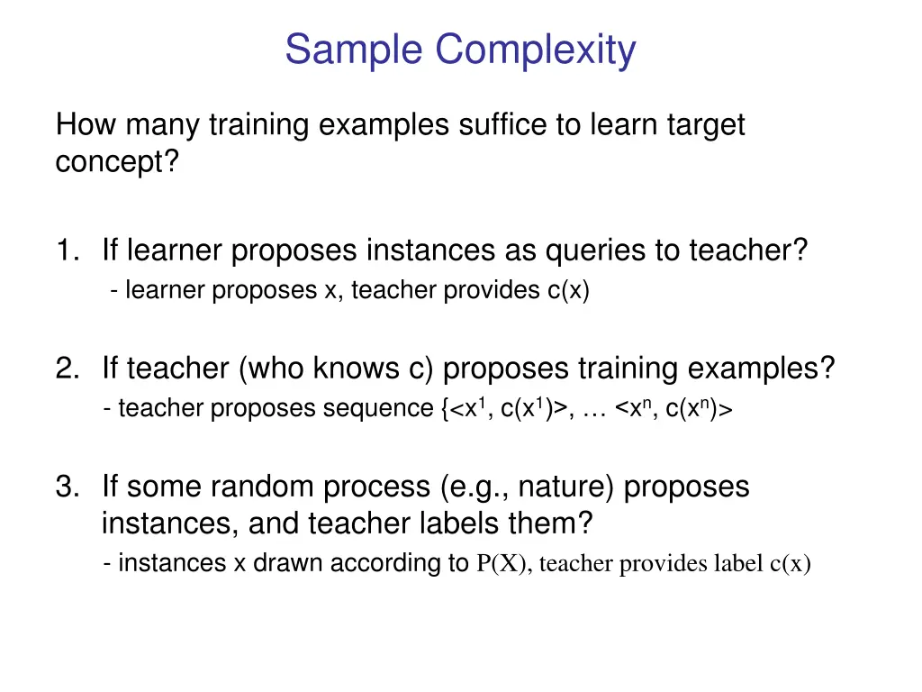 sample complexity 1