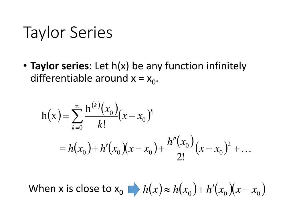 taylor series
