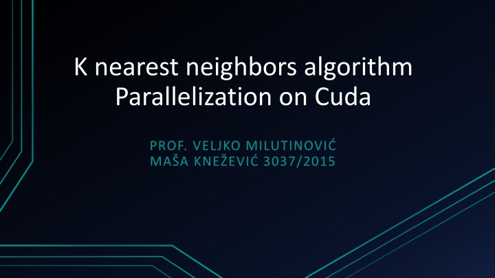 k nearest neighbors algorithm parallelization