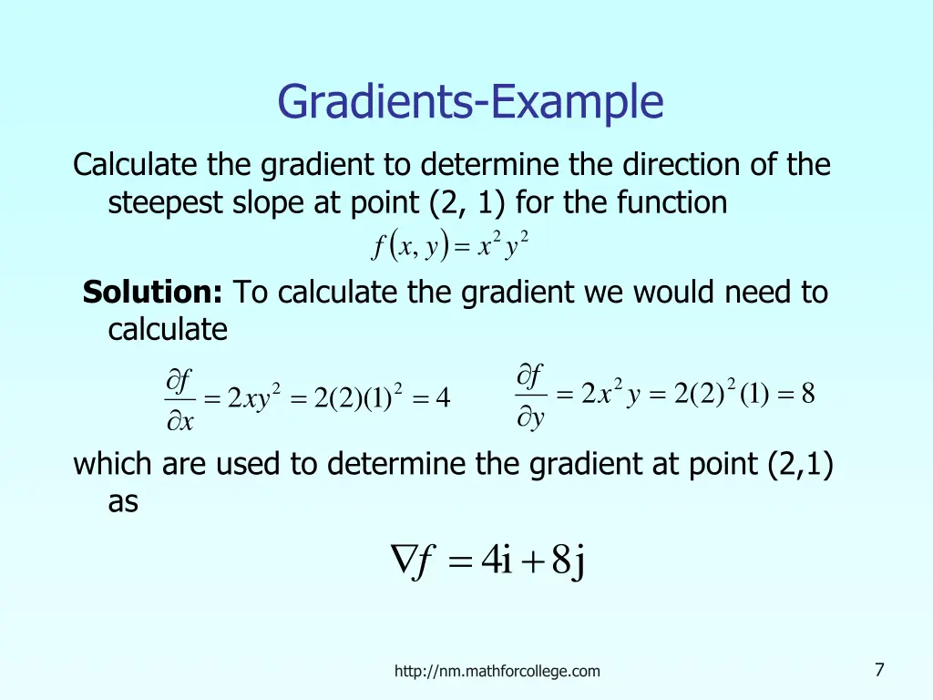 gradients example