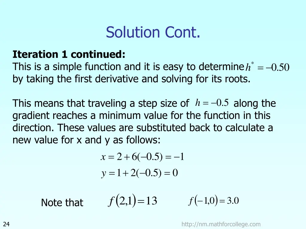 solution cont