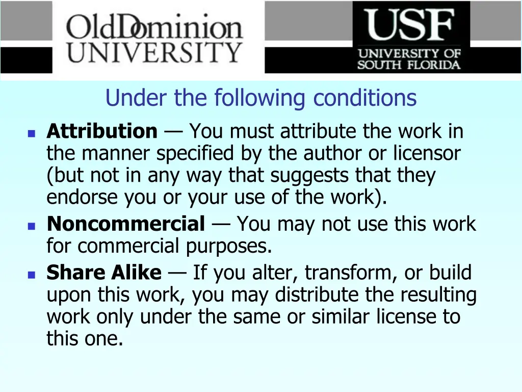 under the following conditions 1