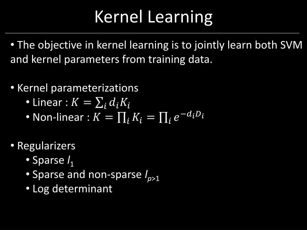 kernel learning