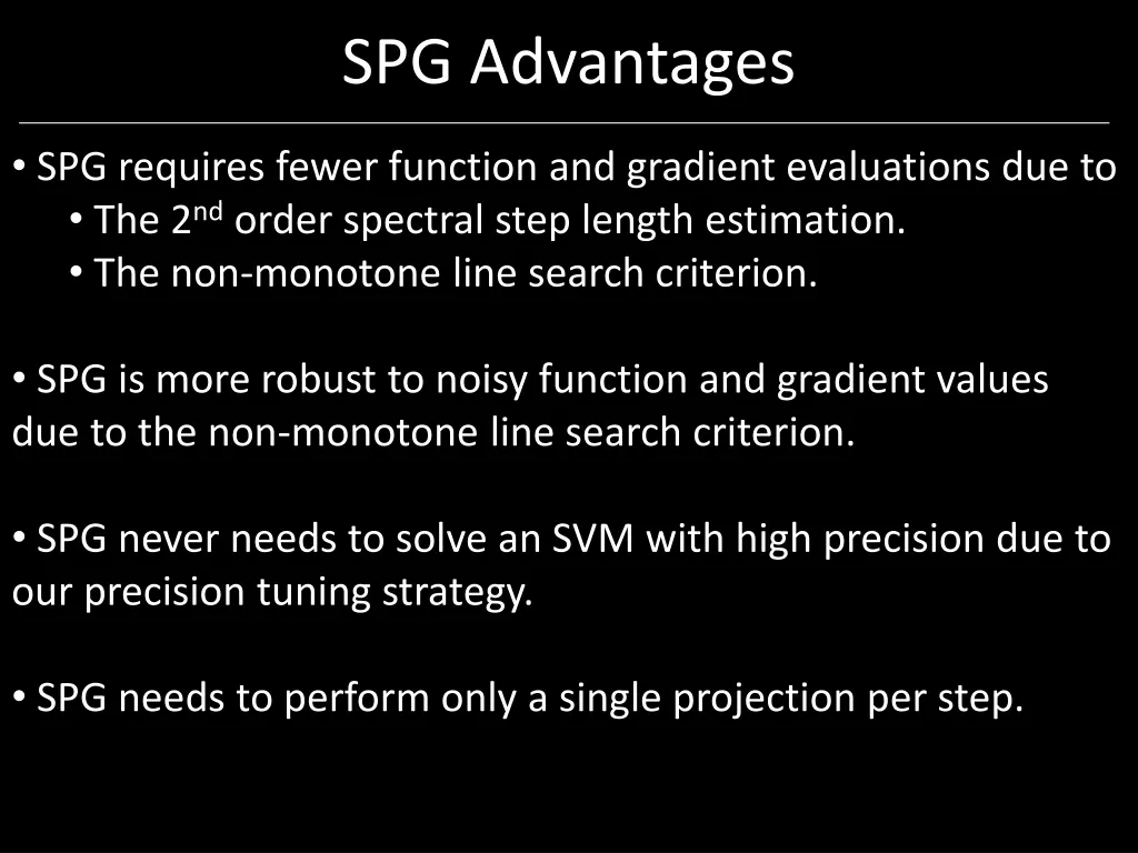 spg advantages