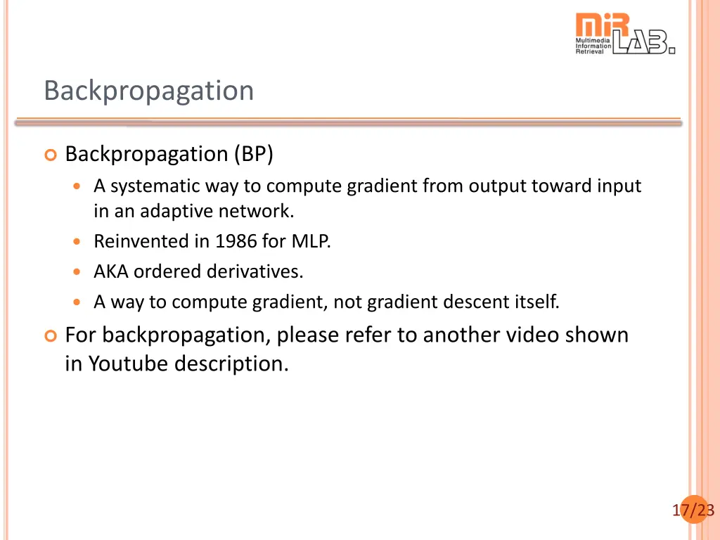 backpropagation