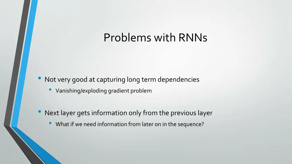 problems with rnns