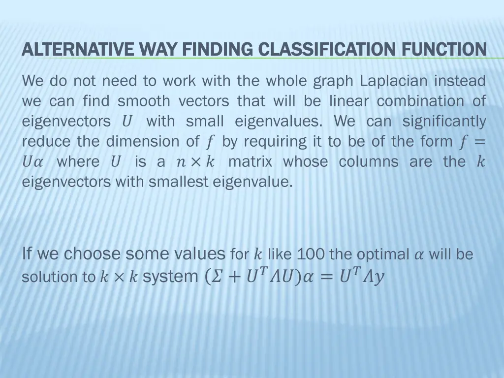 alternative way finding classification
