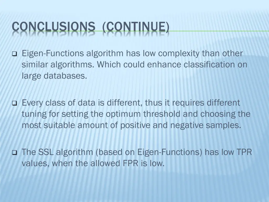 conclusions continue