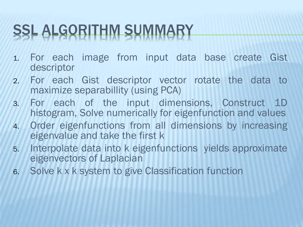 ssl algorithm summary