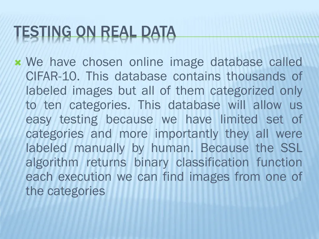testing on real data