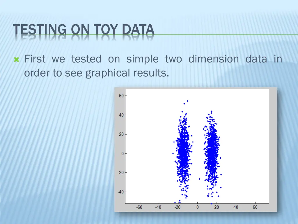 testing on toy data