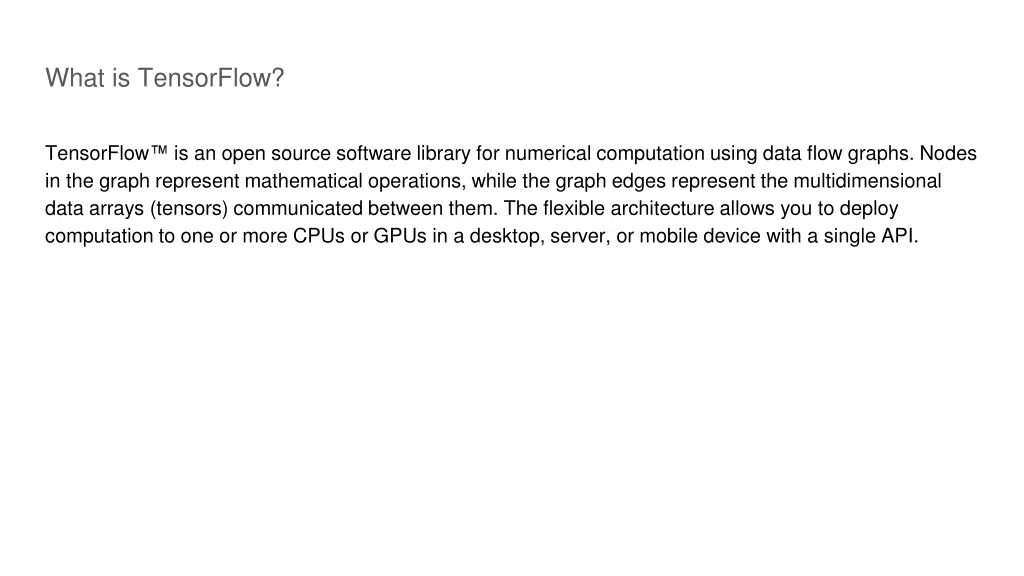 what is tensorflow 1