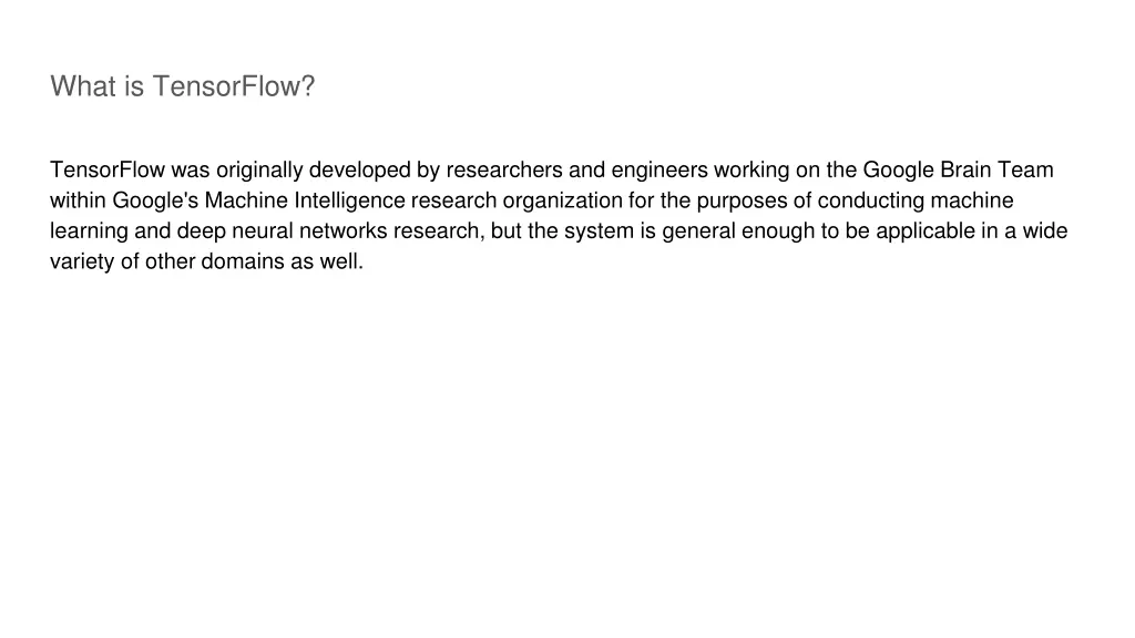 what is tensorflow