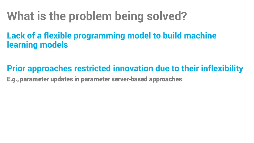 what is the problem being solved