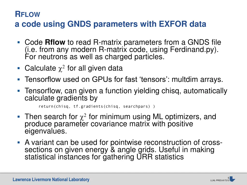 r flow a code using gnds parameters with exfor