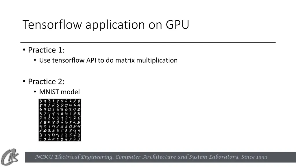 tensorflow application on gpu 1