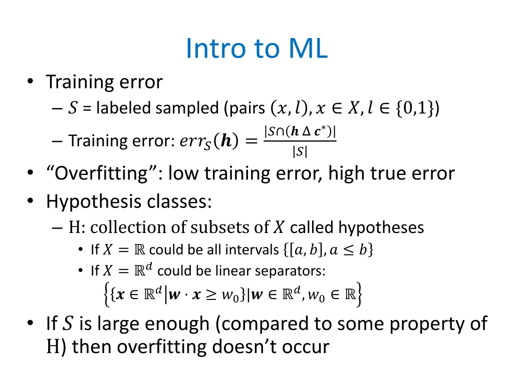 intro to ml 1