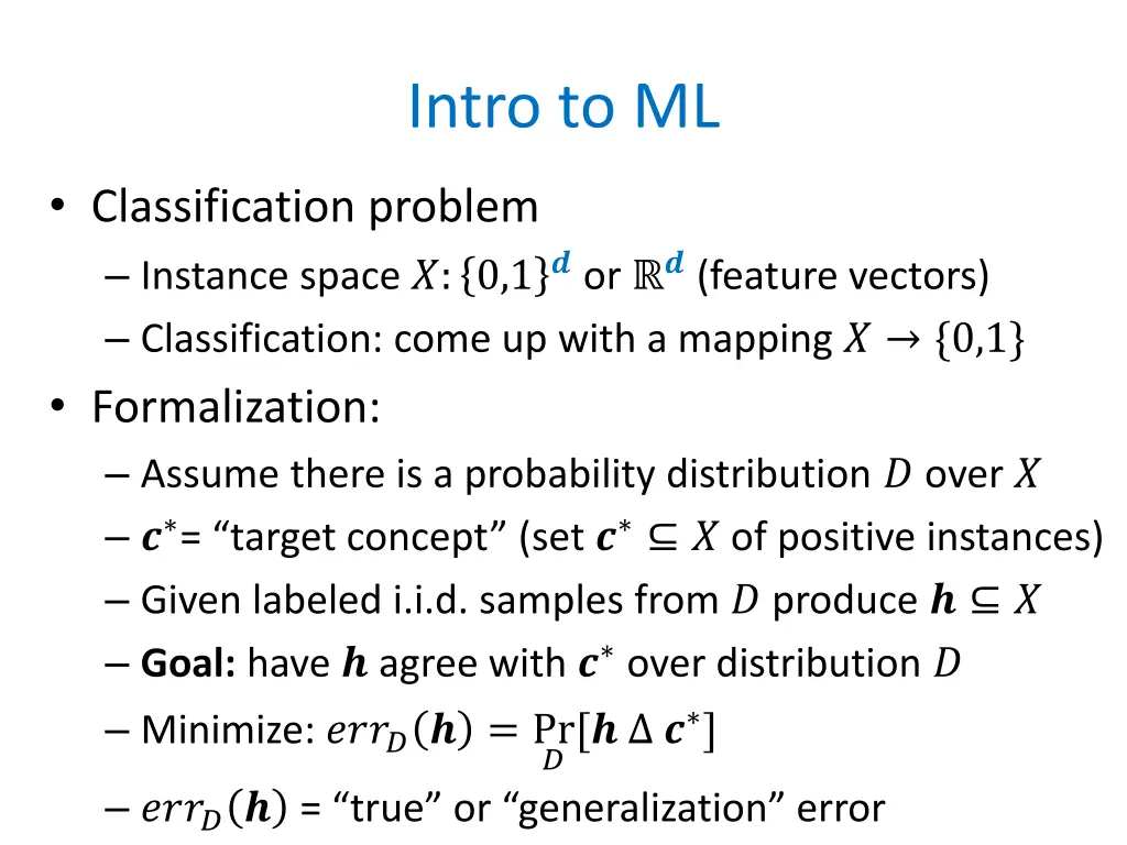 intro to ml