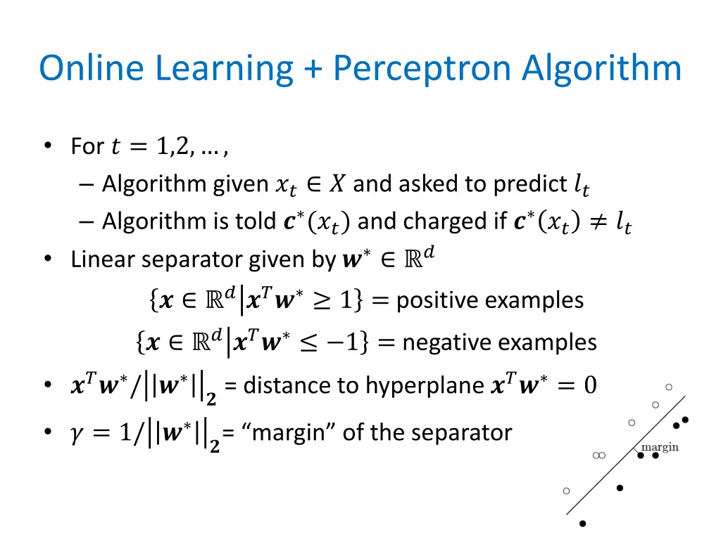 online learning perceptron algorithm