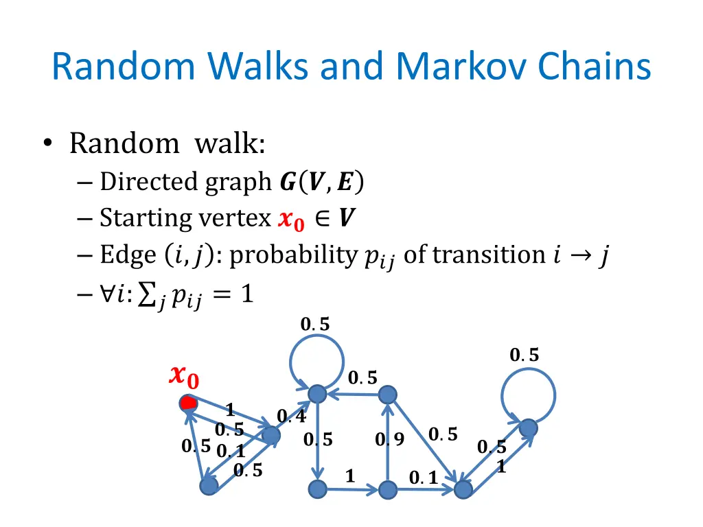 random walks and markov chains