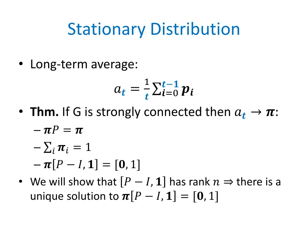 stationary distribution