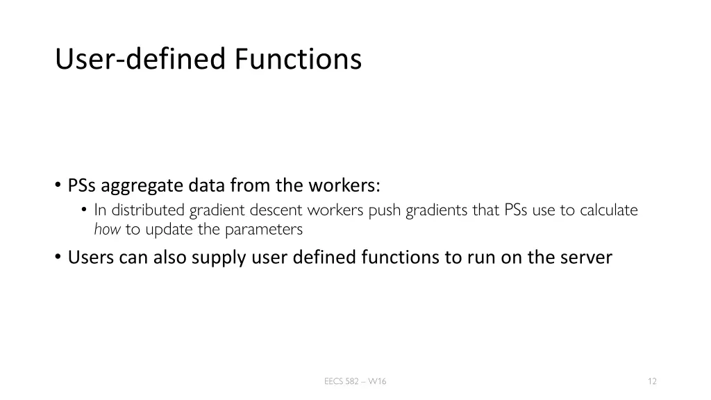 user defined functions