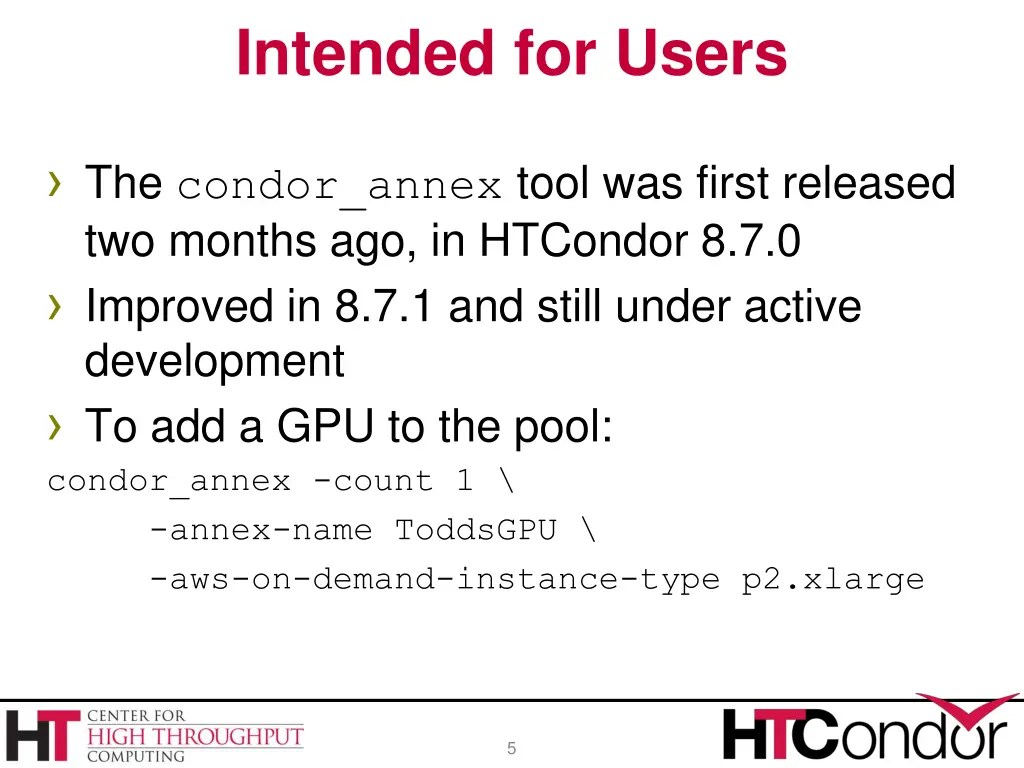 intended for users