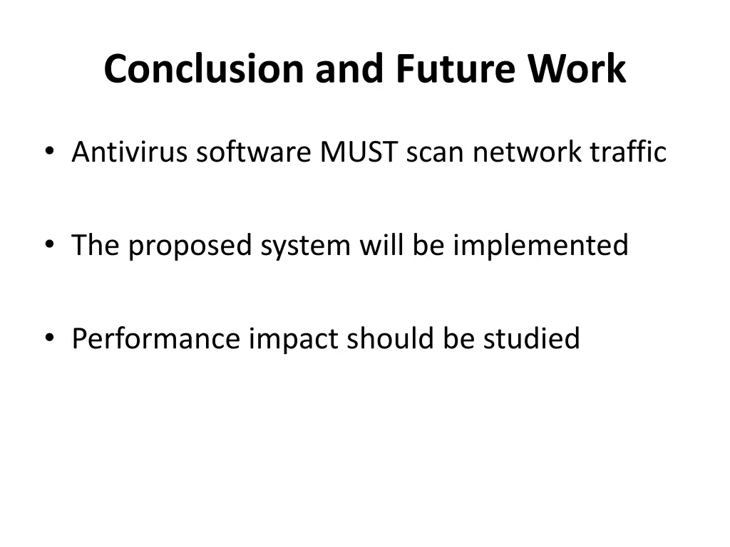 conclusion and future work