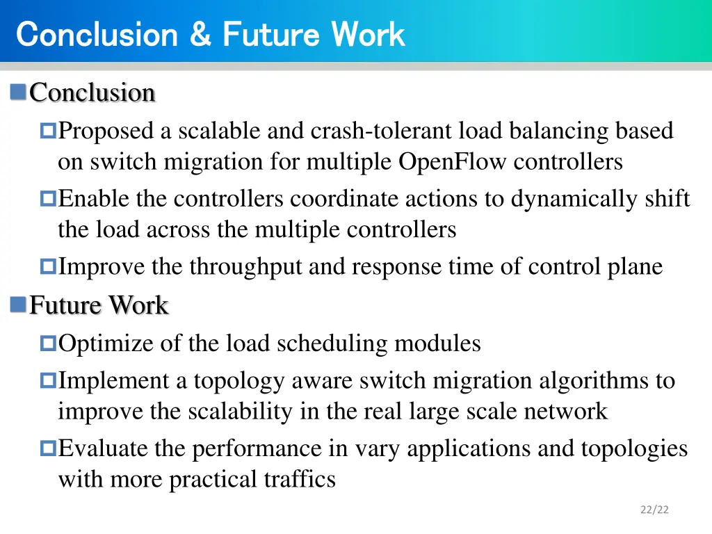 conclusion future work conclusion future work