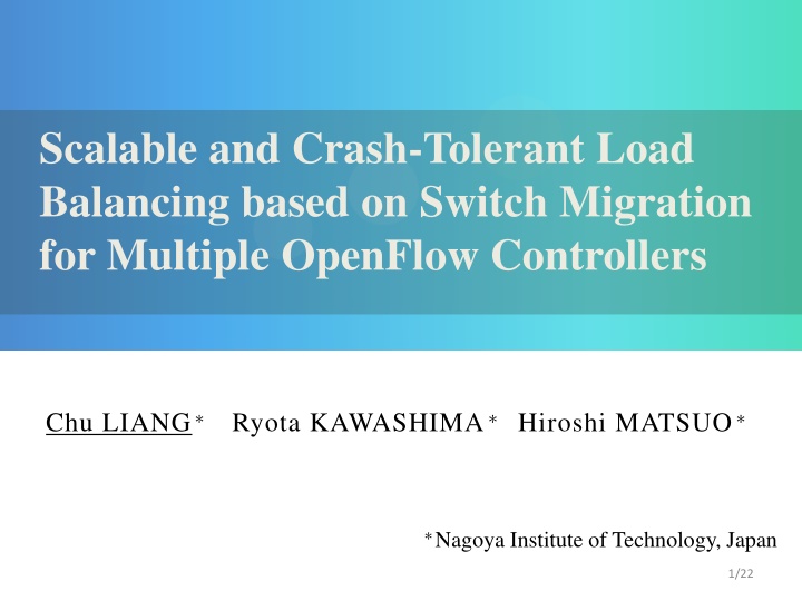 scalable and crash tolerant load balancing based