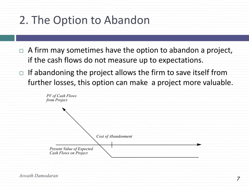 2 the option to abandon