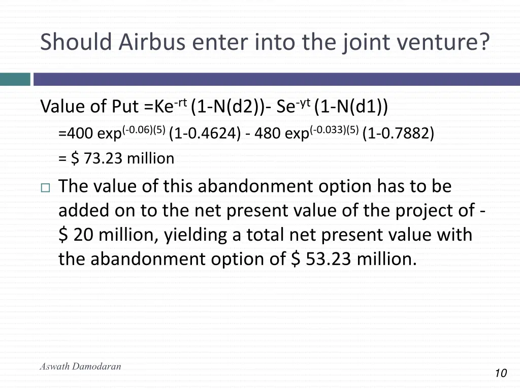 should airbus enter into the joint venture