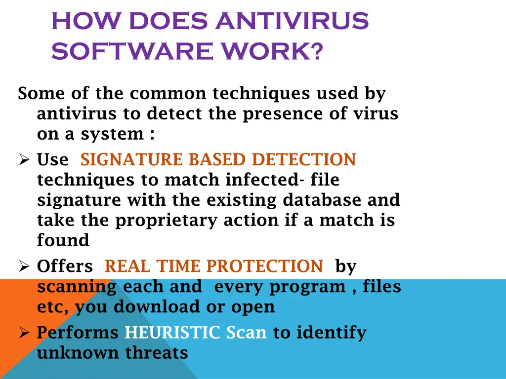 how does antivirus software work