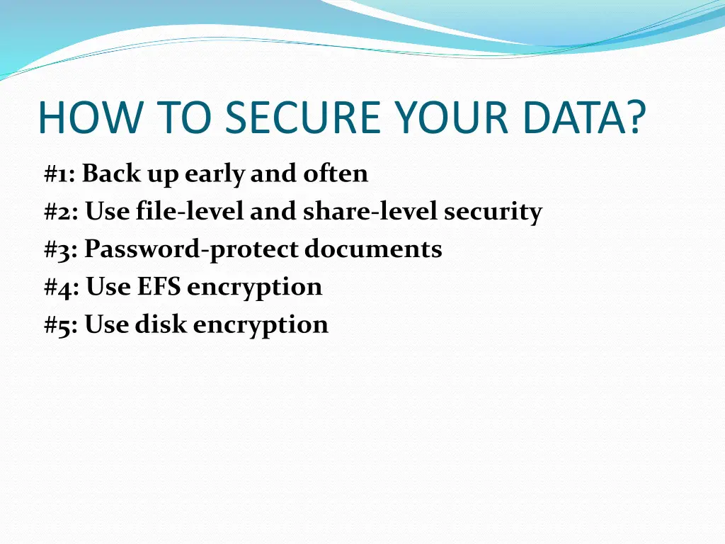 how to secure your data