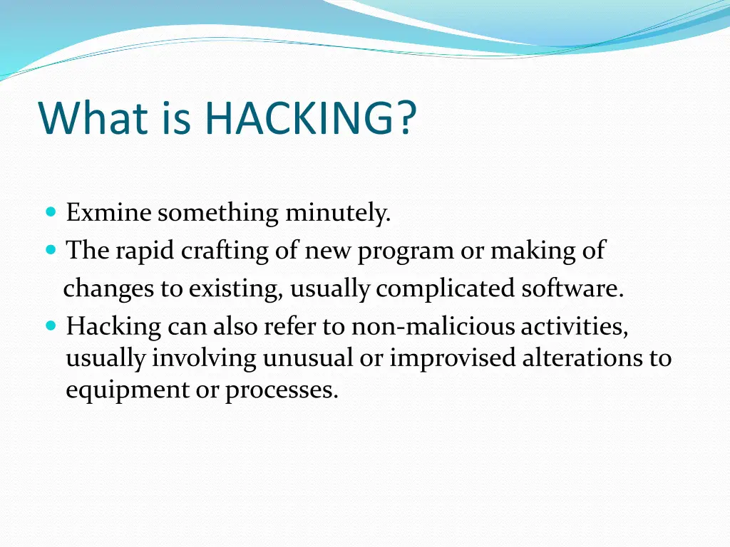 what is hacking