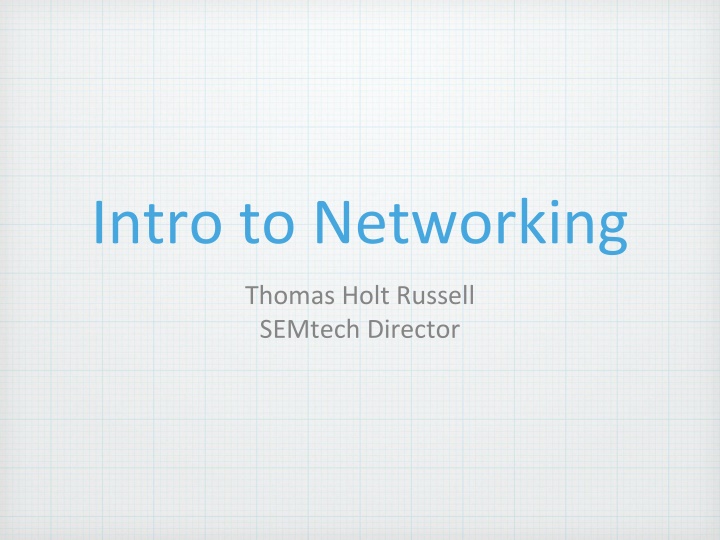 intro to networking