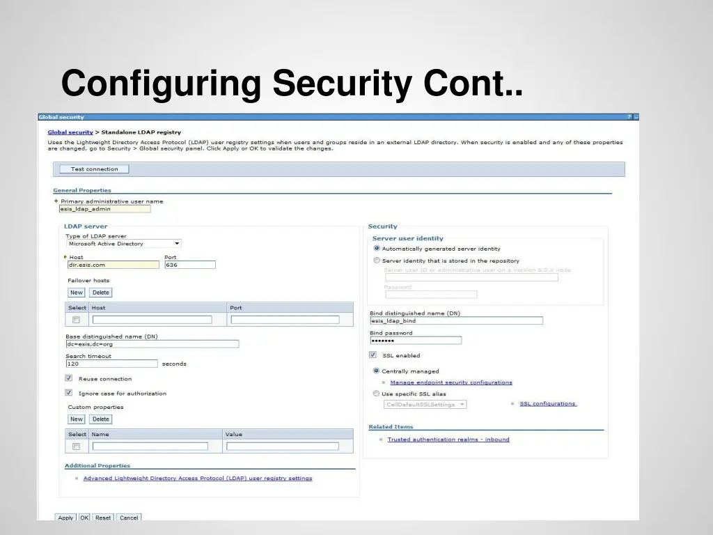 configuring security cont