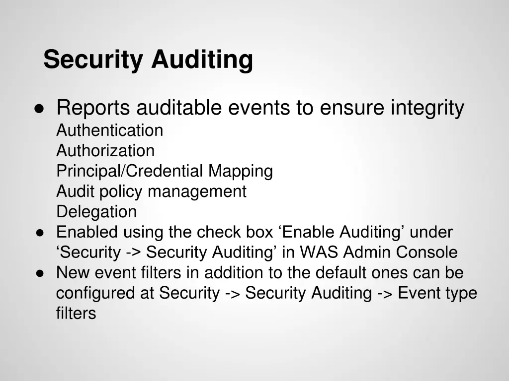 security auditing