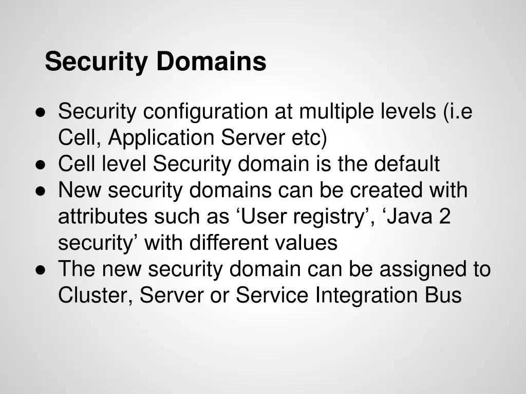 security domains
