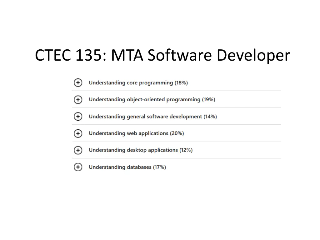 ctec 135 mta software developer