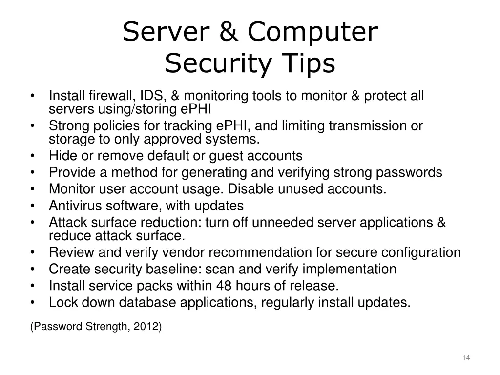 server computer security tips